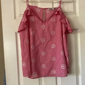 Gypsies Red and White Top in XL, New